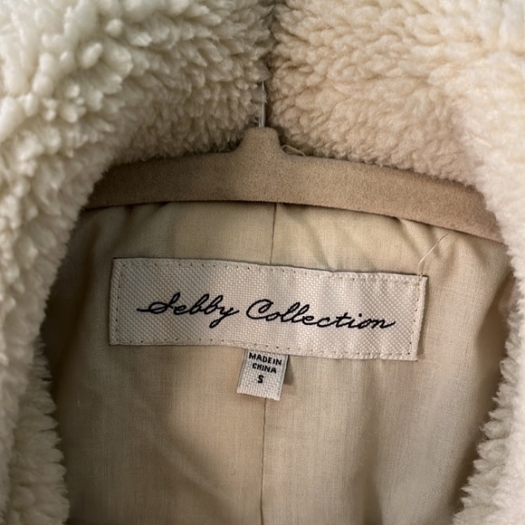 Sebby Collection teddy bear jacket super cute cream size small - Picture 2 of 6